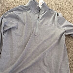 Vineyard Vines Men's Light Gray Zip-Up Sweater